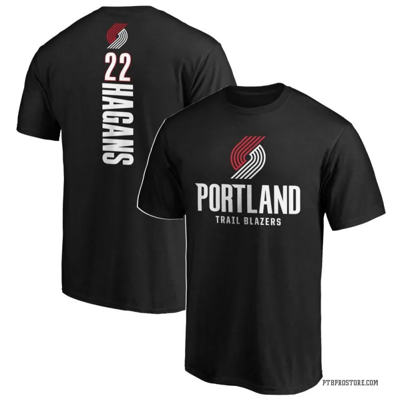 Ashton Hagans Men's Black Portland Trail Blazers Backer T-Shirt