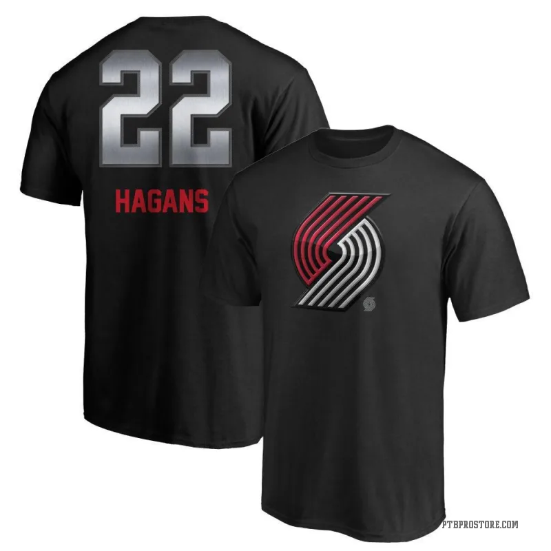 Ashton Hagans Men's Black Portland Trail Blazers Midnight Mascot T-Shirt