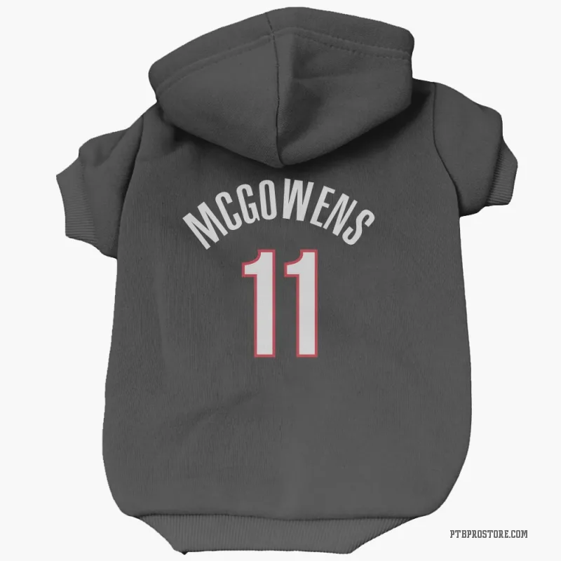 Bryce McGowens Black Portland Trail Blazers Cat & Dog Pet Hoodie