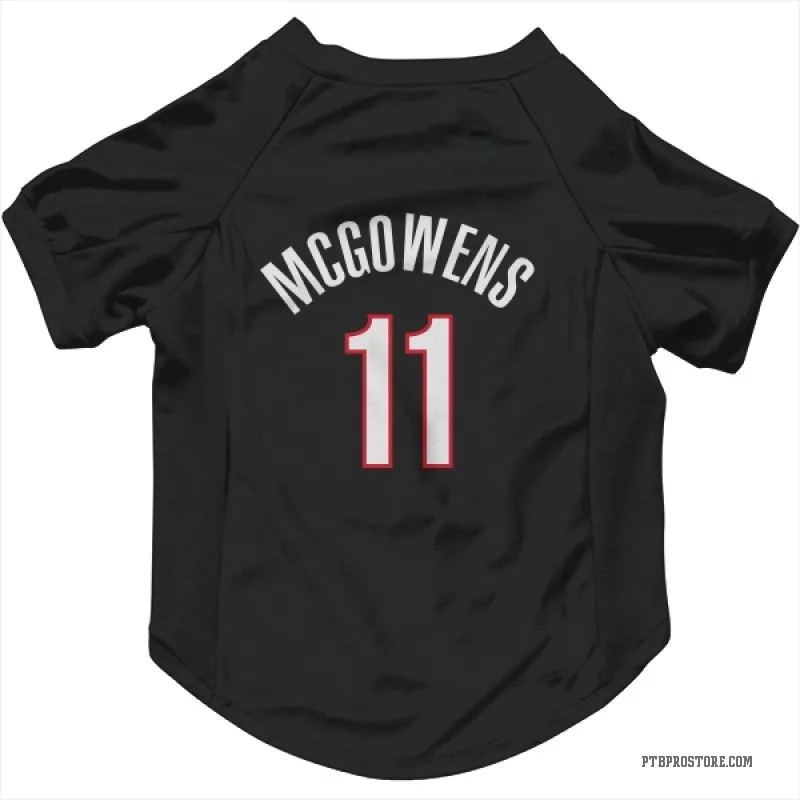 Bryce McGowens Black Portland Trail Blazers Cat & Dog Pet Jersey