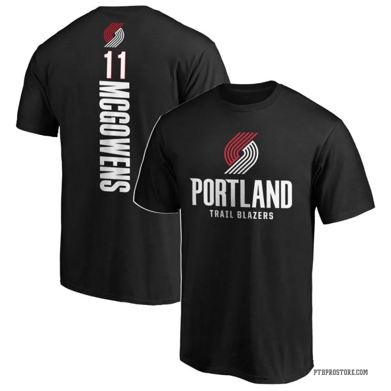 Bryce McGowens Men's Black Portland Trail Blazers Backer T-Shirt