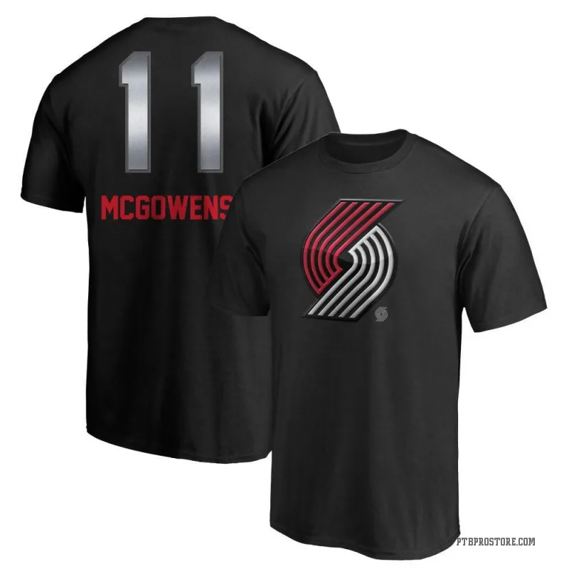 Bryce McGowens Men's Black Portland Trail Blazers Midnight Mascot T-Shirt