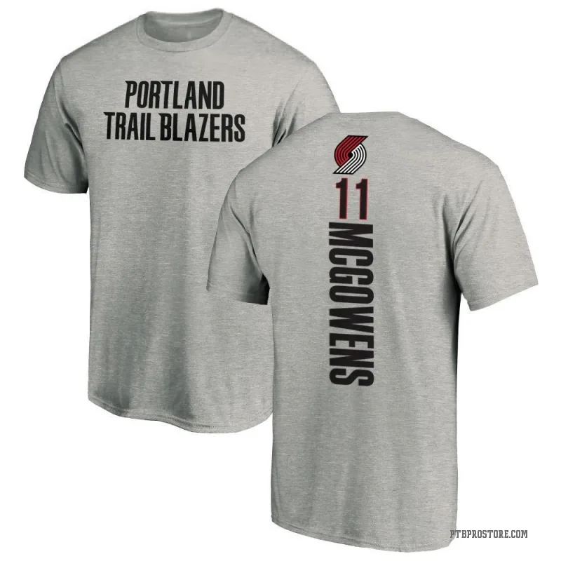 Bryce McGowens Men's Portland Trail Blazers Ash Backer T-Shirt