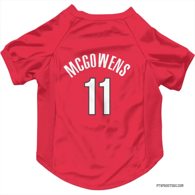 Bryce McGowens Red Portland Trail Blazers Cat & Dog Pet Jersey