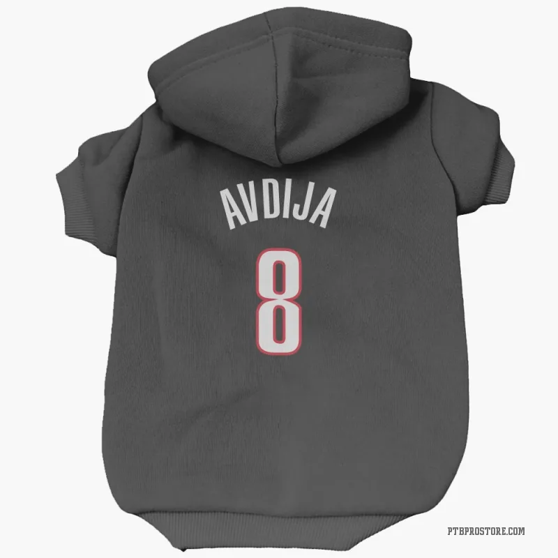 Deni Avdija Black Portland Trail Blazers Cat & Dog Pet Hoodie