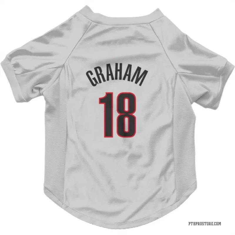 Devonte' Graham White Portland Trail Blazers Cat & Dog Pet Jersey