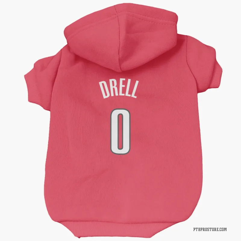 Henri Drell Red Portland Trail Blazers Cat & Dog Pet Hoodie