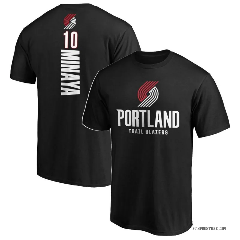 Justin Minaya Men's Black Portland Trail Blazers Backer T-Shirt